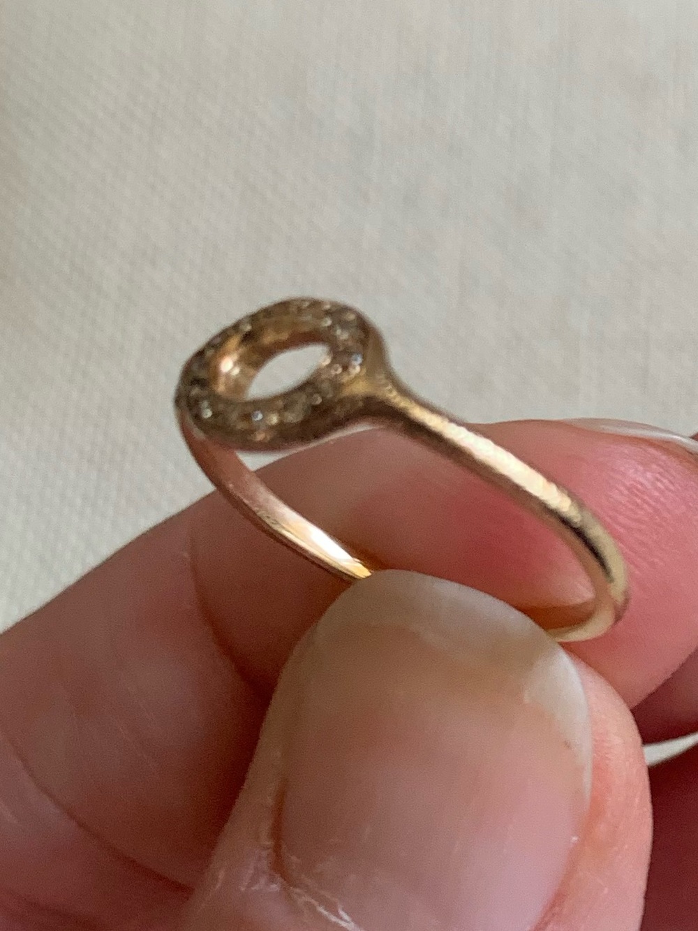 Ariko oval ring 14k yellow gold with brown diamonds. Like new. size 6.5 - Picture 11 of 15